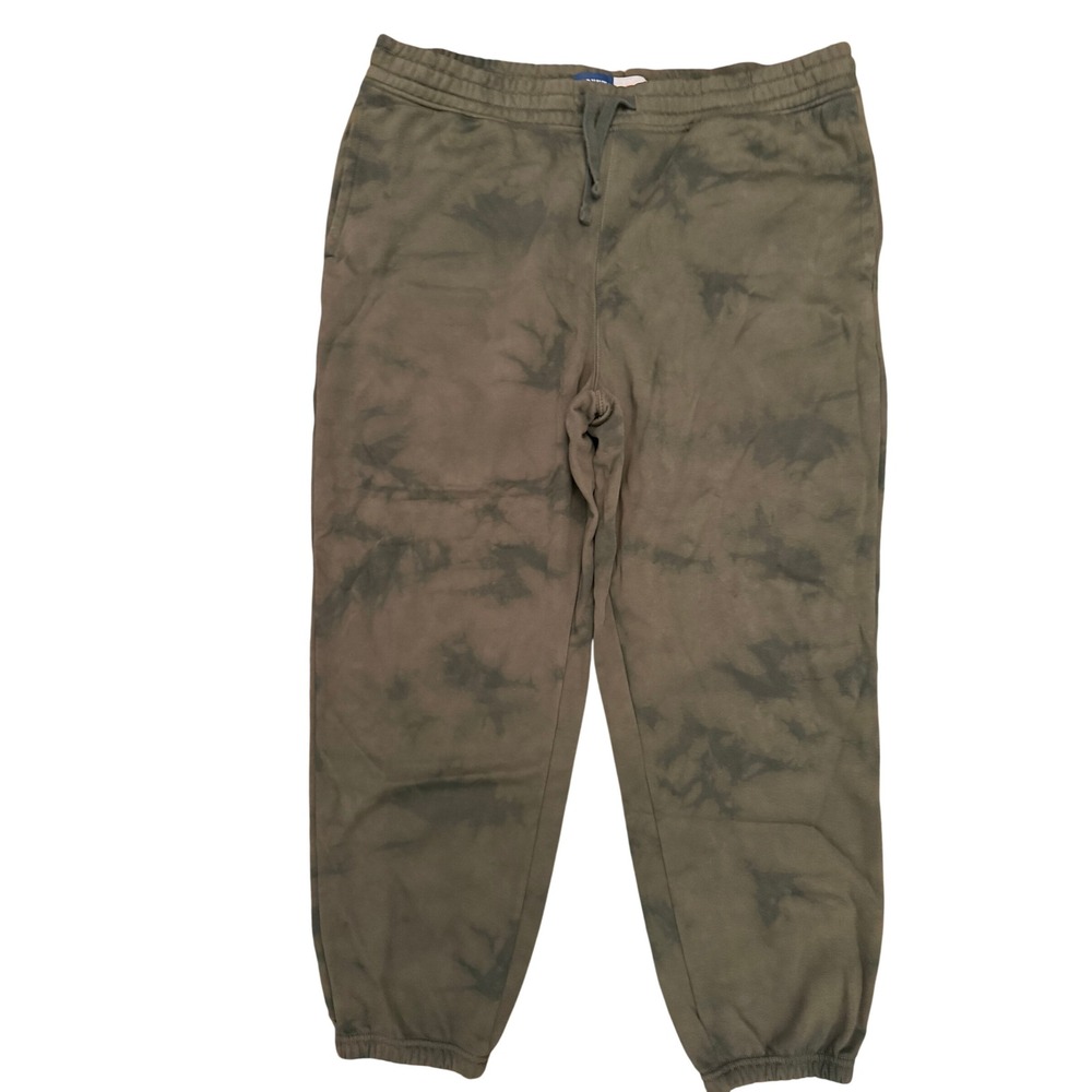 Old Navy Olive Green Tie Dye Jogger Sweatpants XXL Plus Size Fleece Lounge Pants